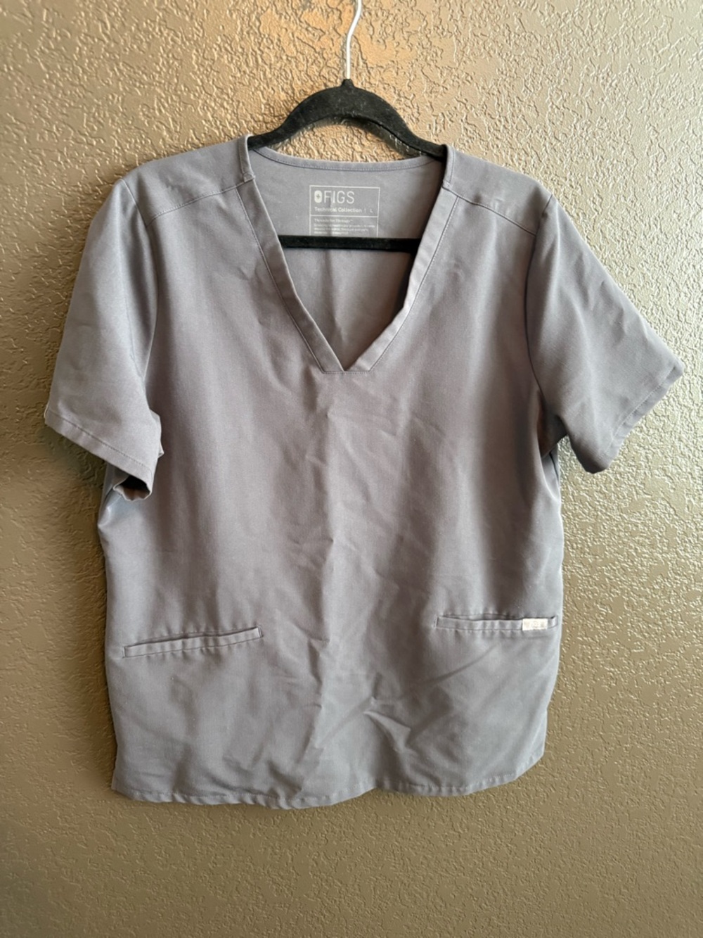 Figs Scrubs Set Top L Pants L Tall in Light Gray